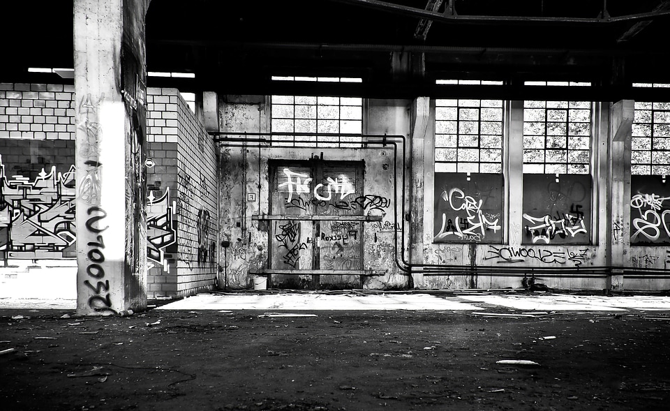 Architecture black black and white