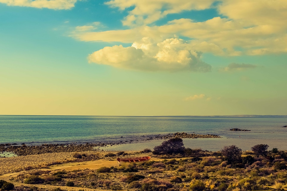 Beach beautiful photo cloud
