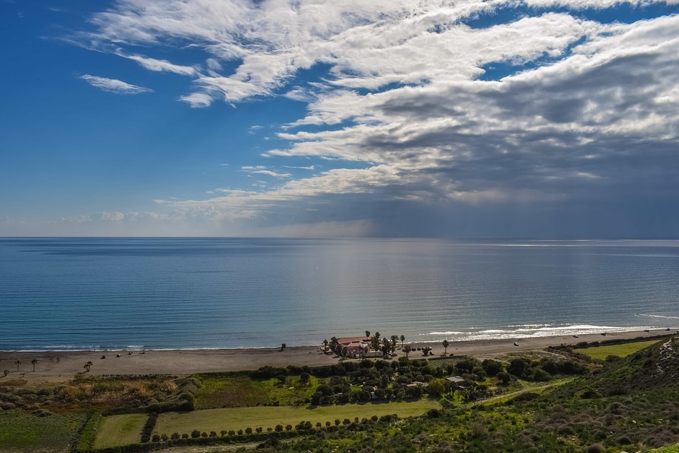 Beach blue sky cape