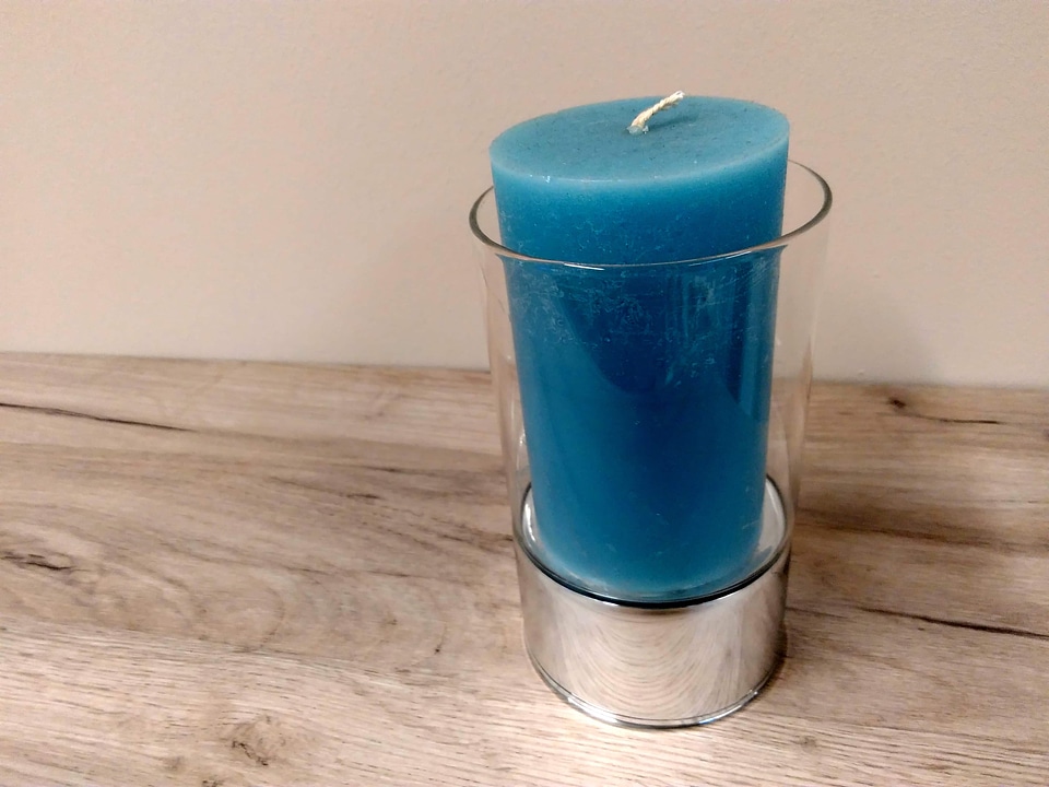 Beautiful Photo blue candle
