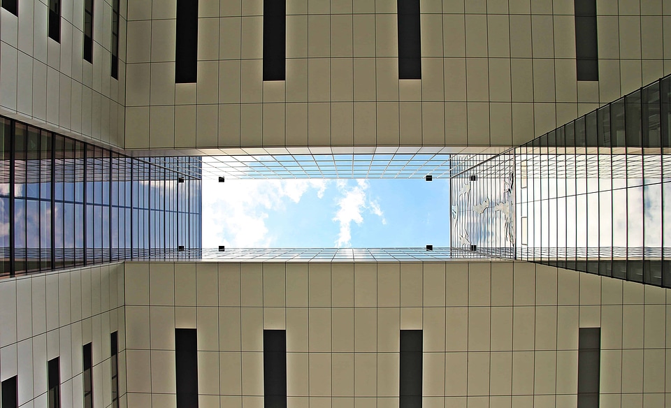 Architecture blue sky building