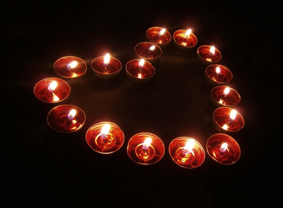 Abstract beautiful photo candle