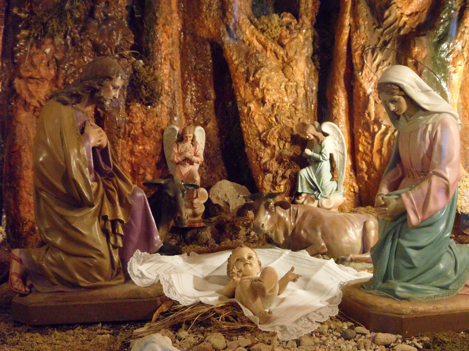 Advent nativity scene christmas