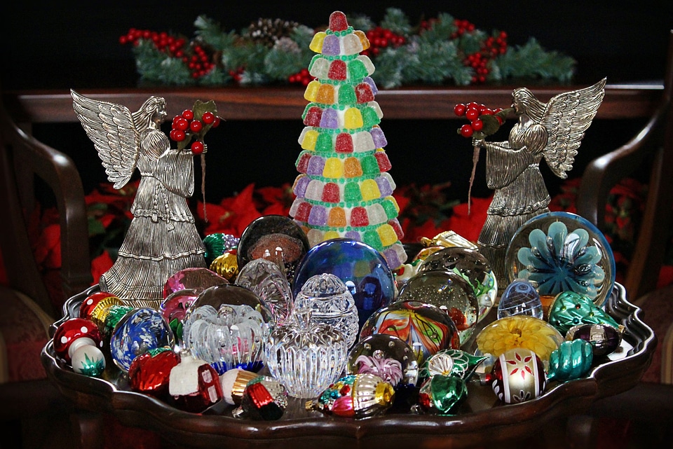 Gumdrops holiday decorations baubles photo