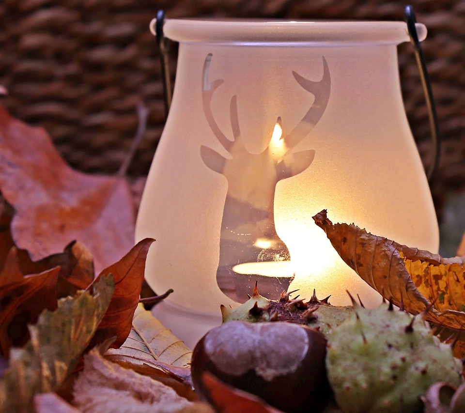 Autumn autumn season candle