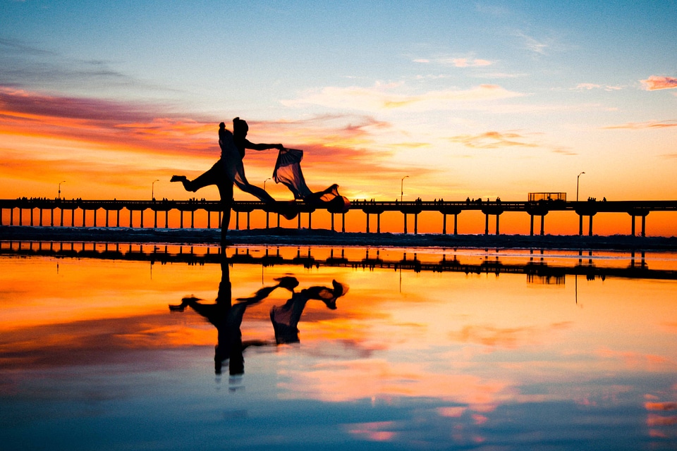 Beach beautiful photo bridge
