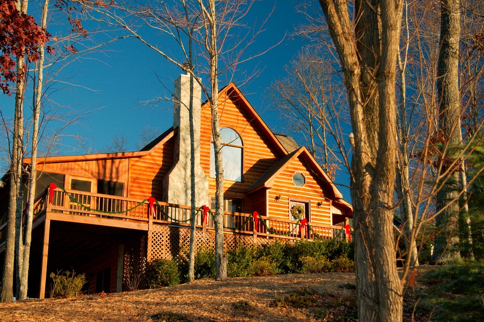 Log cabin christmas property