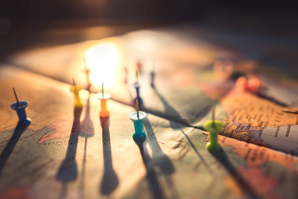 Colorful map object