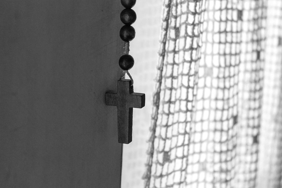 Black And White christianity cross
