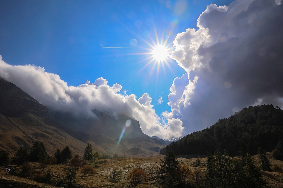 Blue Sky landscape mountain photo