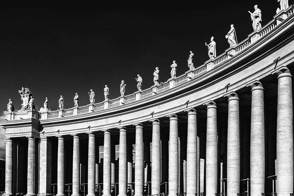 Architecture black and white city