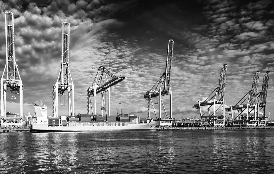 Crane dock harbor photo