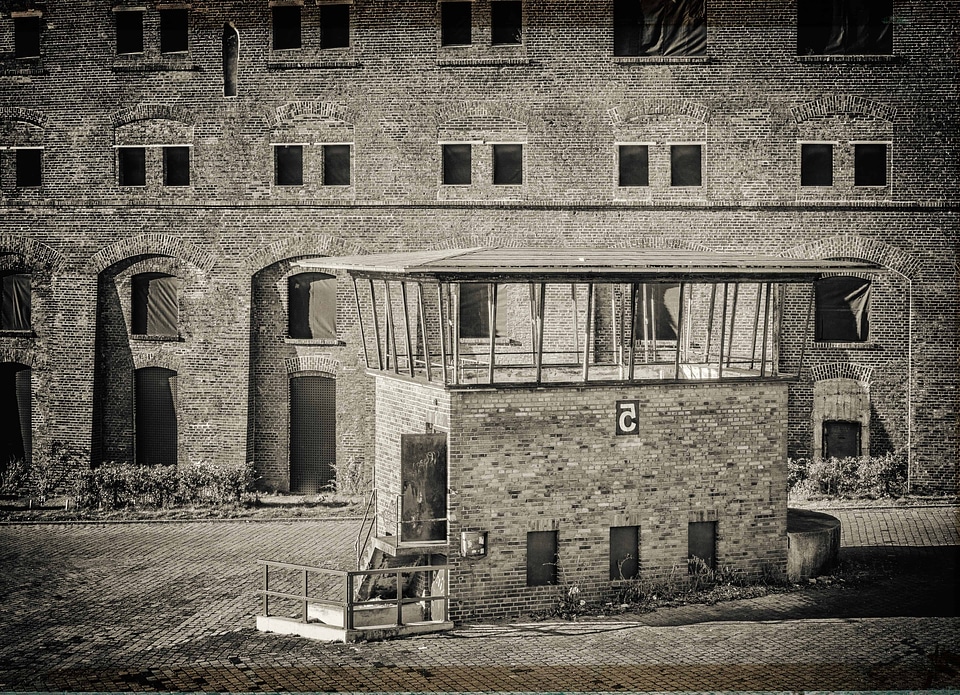 Architecture black black and white