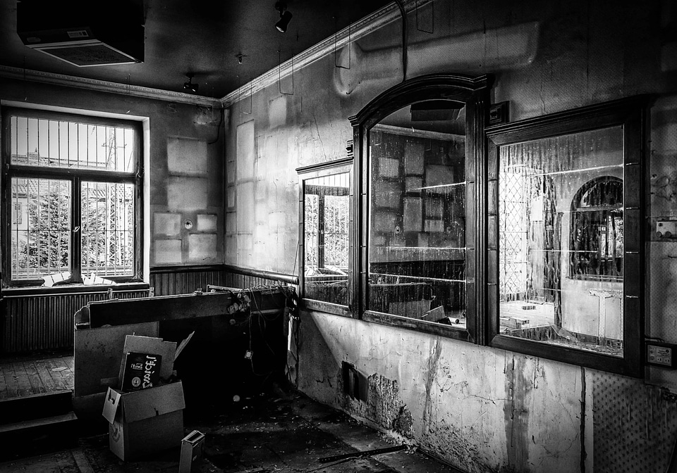 Architecture black black and white