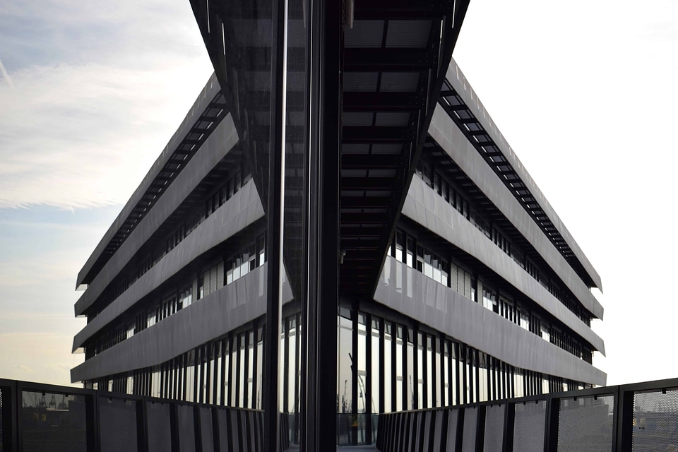 Architecture black and white city