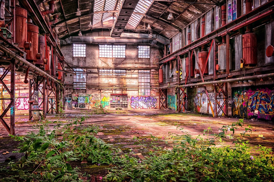 Abandoned architecture city