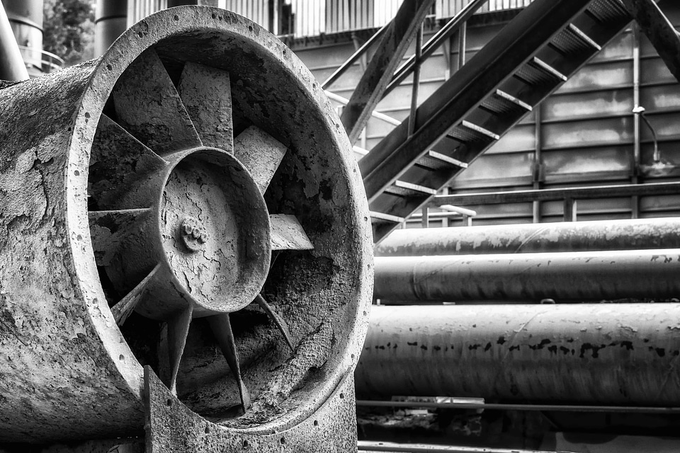 Abandoned black black and white