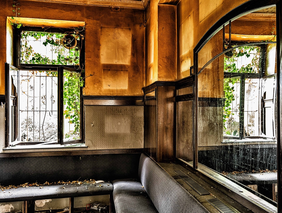 Abandoned architecture door
