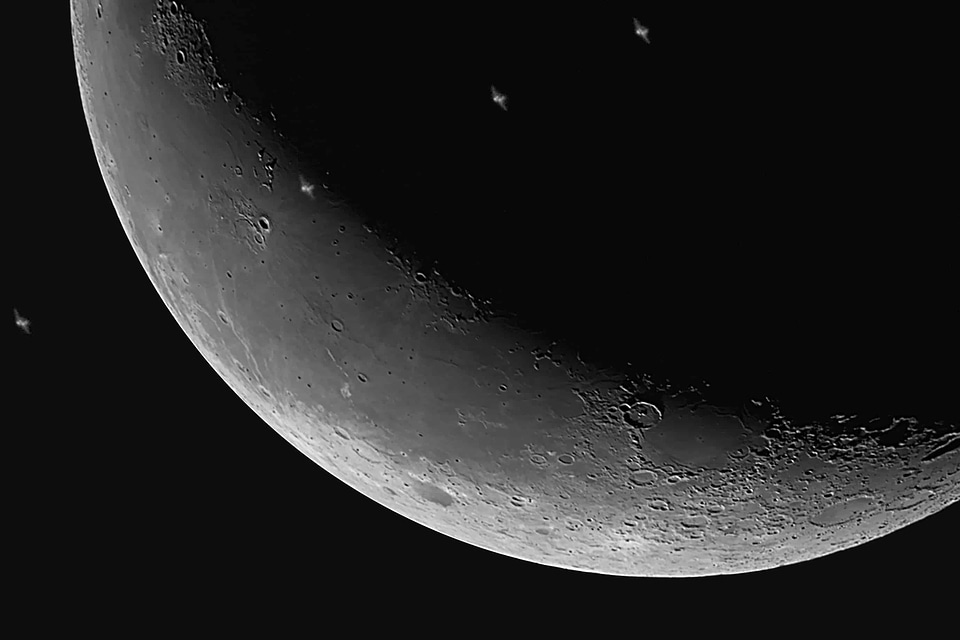 Astronomy black black and white