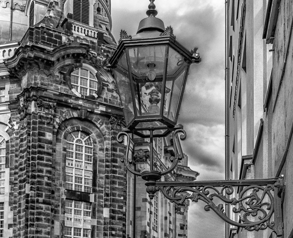 Antique architecture black