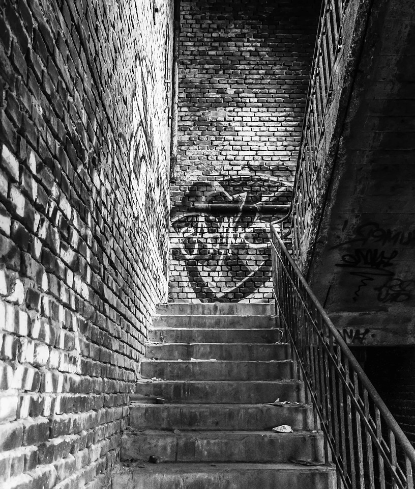 Architecture black black and white