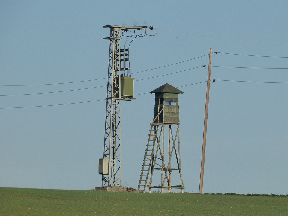 Strommast wood steel