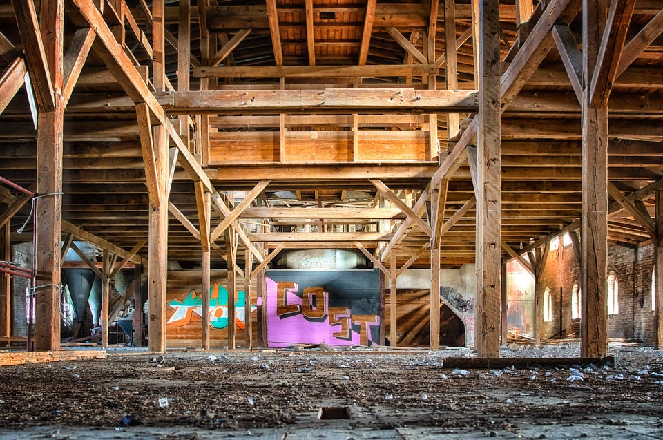 Construction factory hall