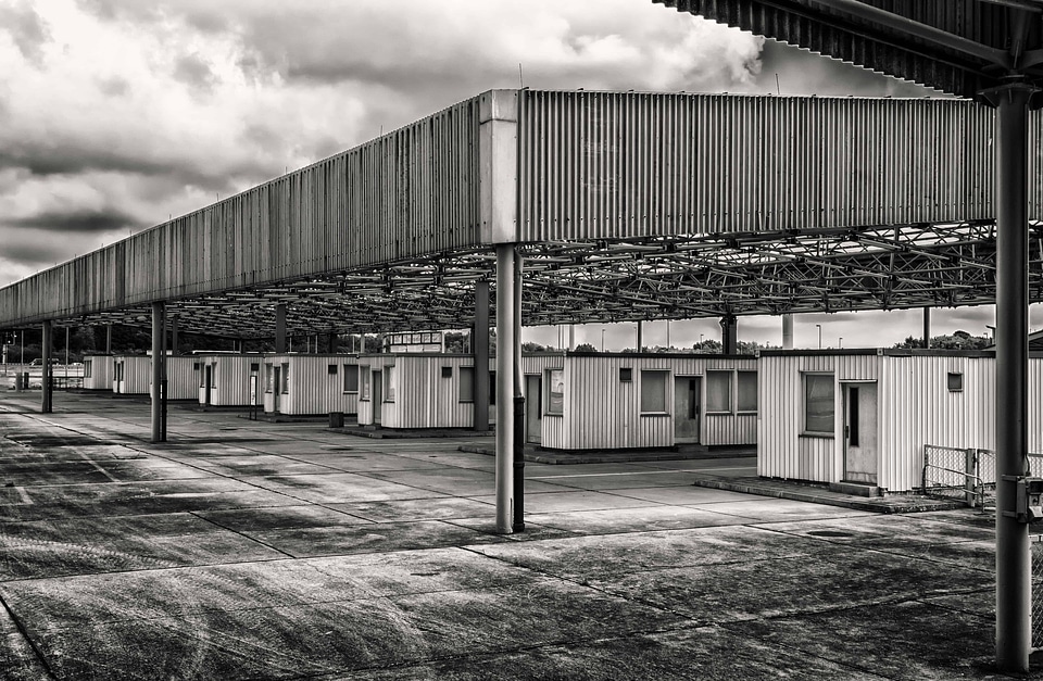 Architecture black black and white