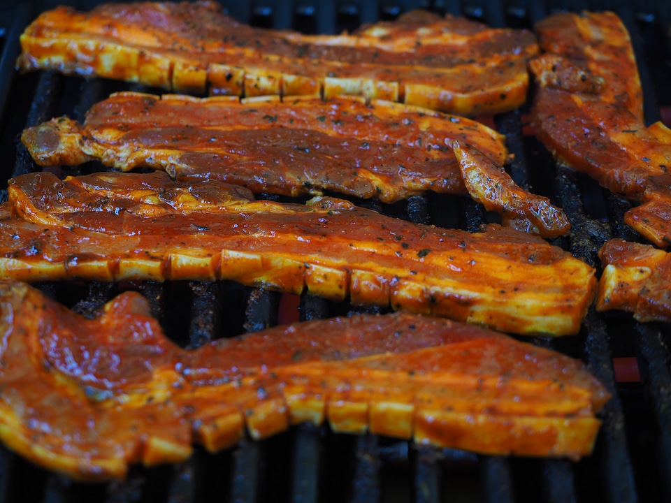 Belly marinated grilled steak