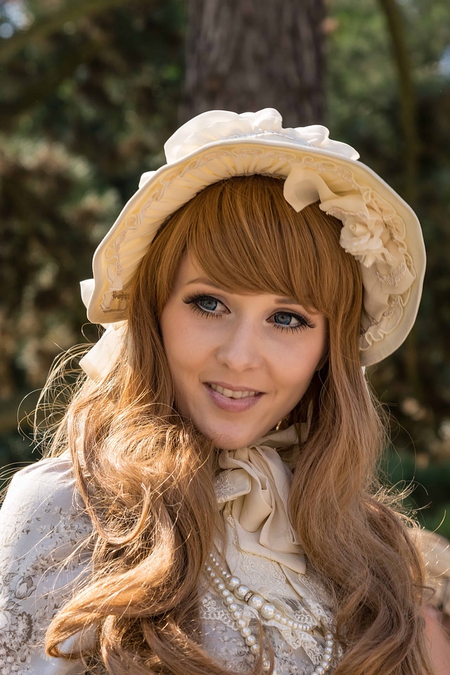 Attractive beautiful cute