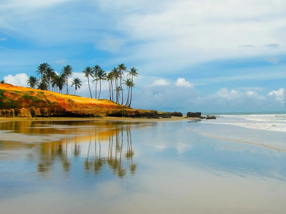 Beach beautiful photo cloud