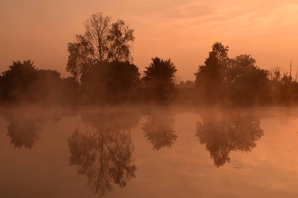 Dusk evening landscape photo