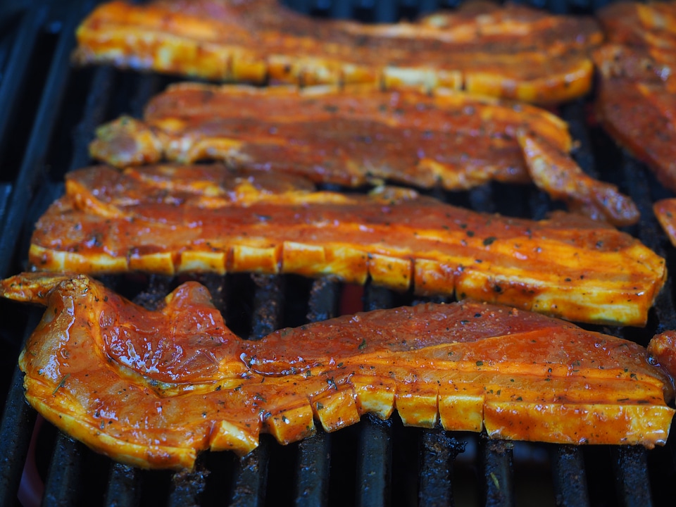 Belly marinated grilled steak