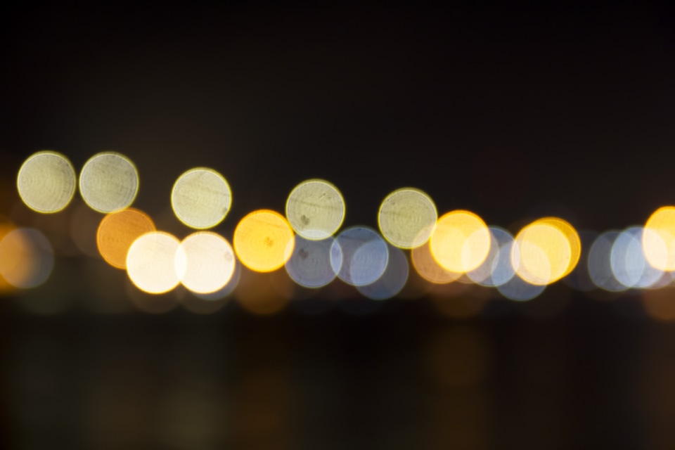 Lamp light blurred