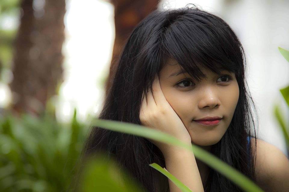 Attractive beautiful face