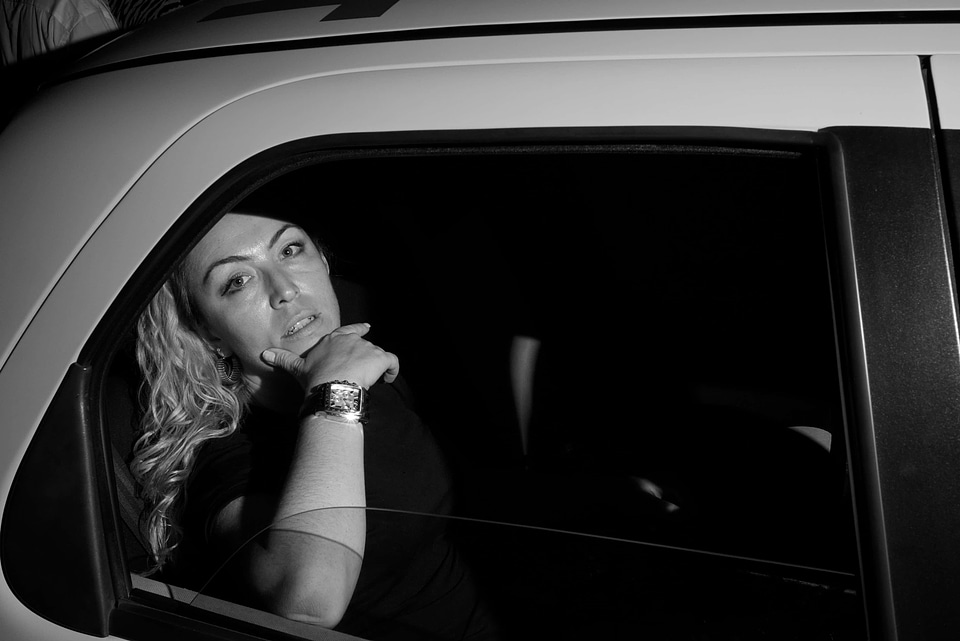Automobile beautiful black and white