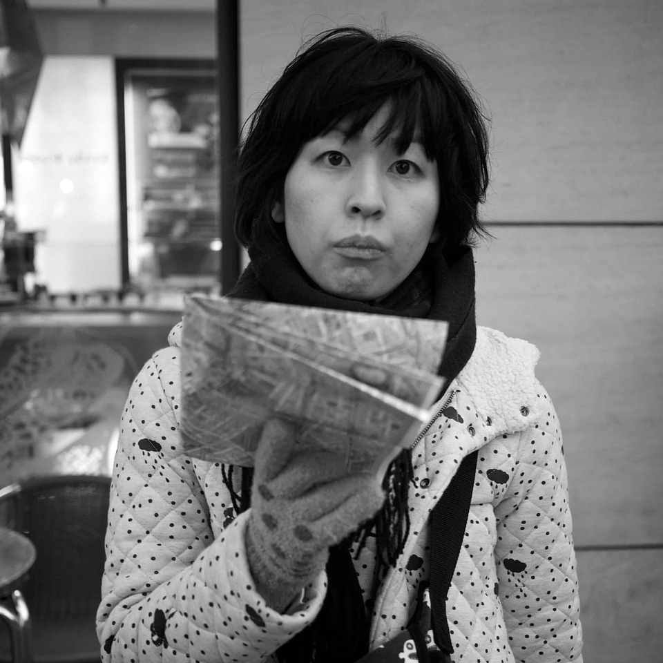 Attractive beautiful black and white