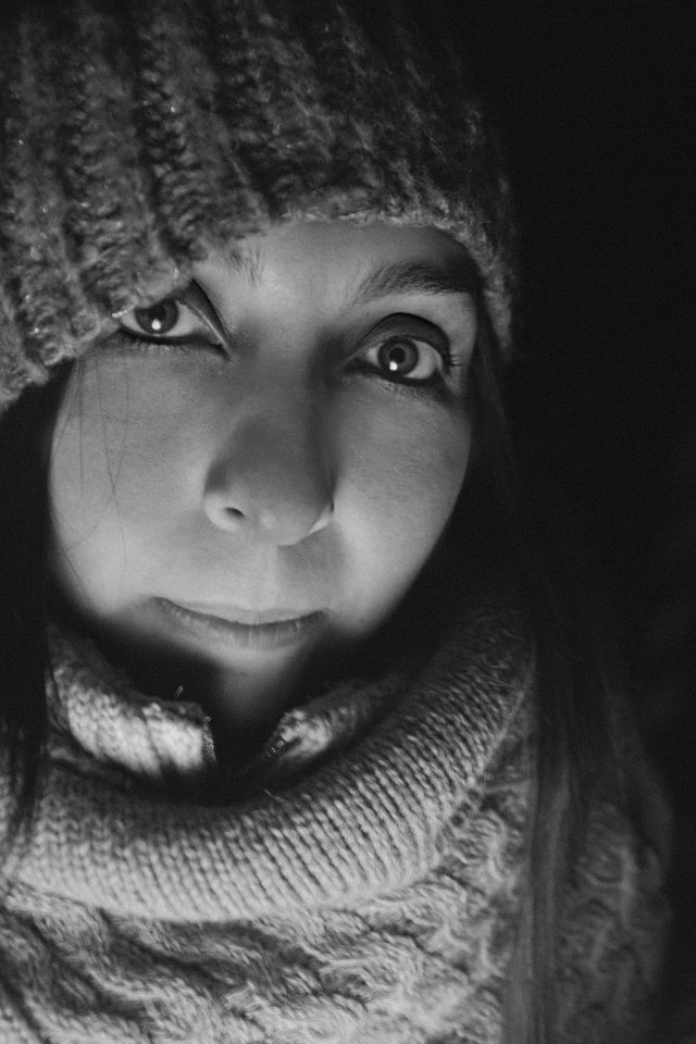 Attractive beautiful black and white