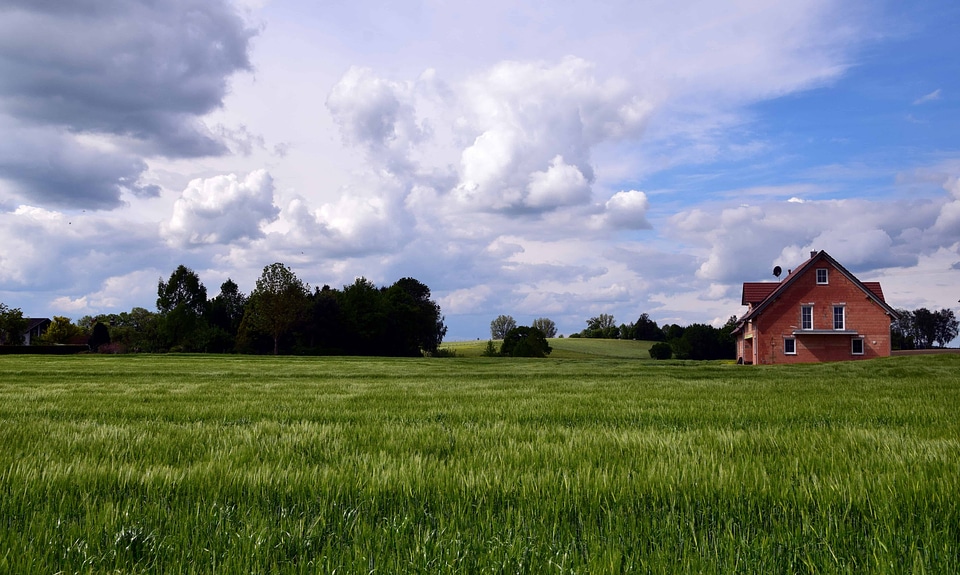 Agriculture barn cloud photo