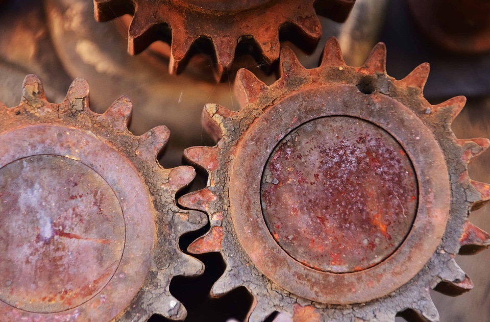 Brown cast iron detail