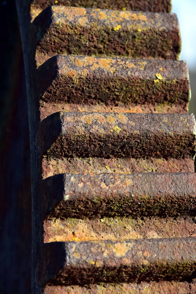Brown cast iron detail