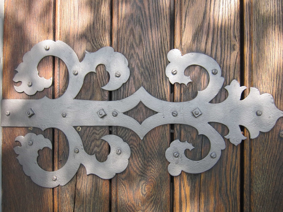 Antique brown door