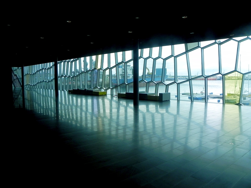 Concert hall harpa modern
