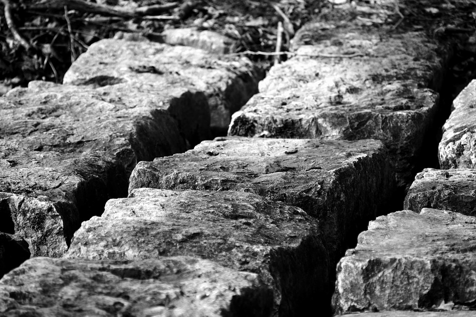 Black And White cube landscape photo