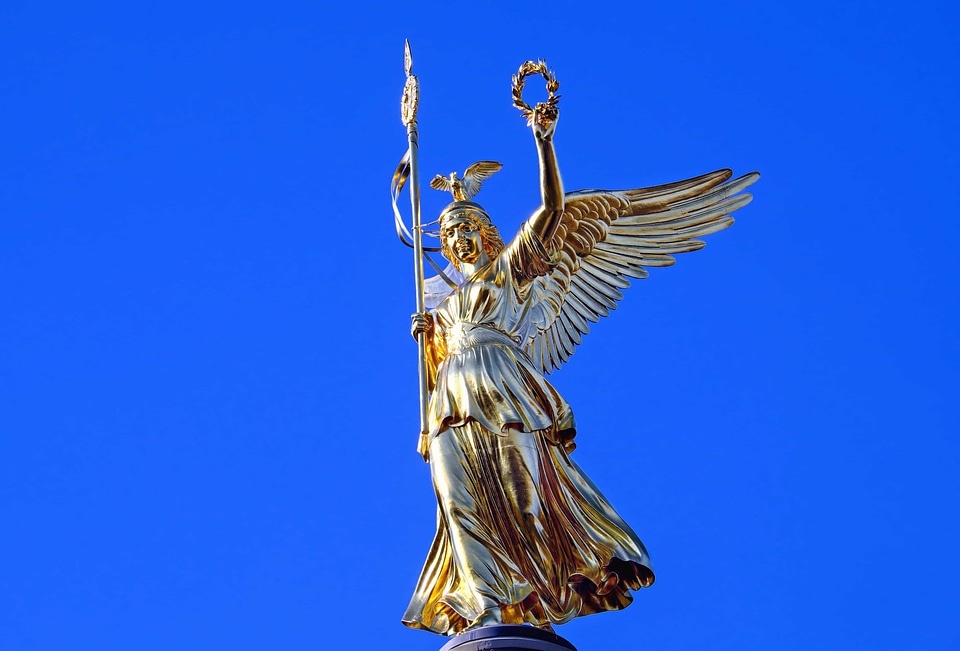 Art blue sky gold