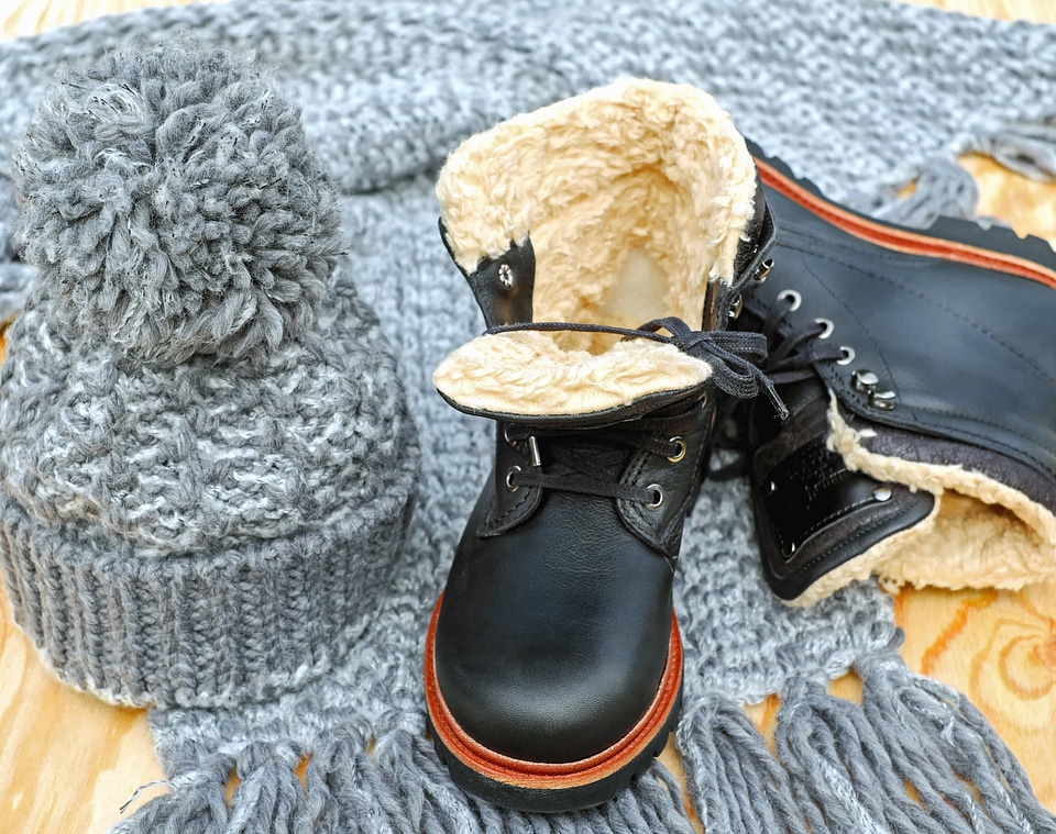 Footwear hat leather