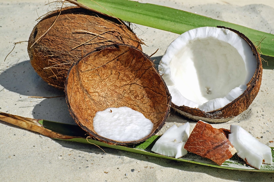 Brown calorie coconut