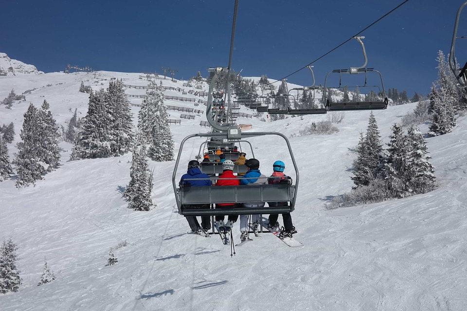 Activity blue sky chairlift