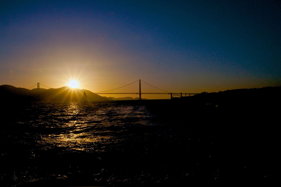 Backlight beach coast