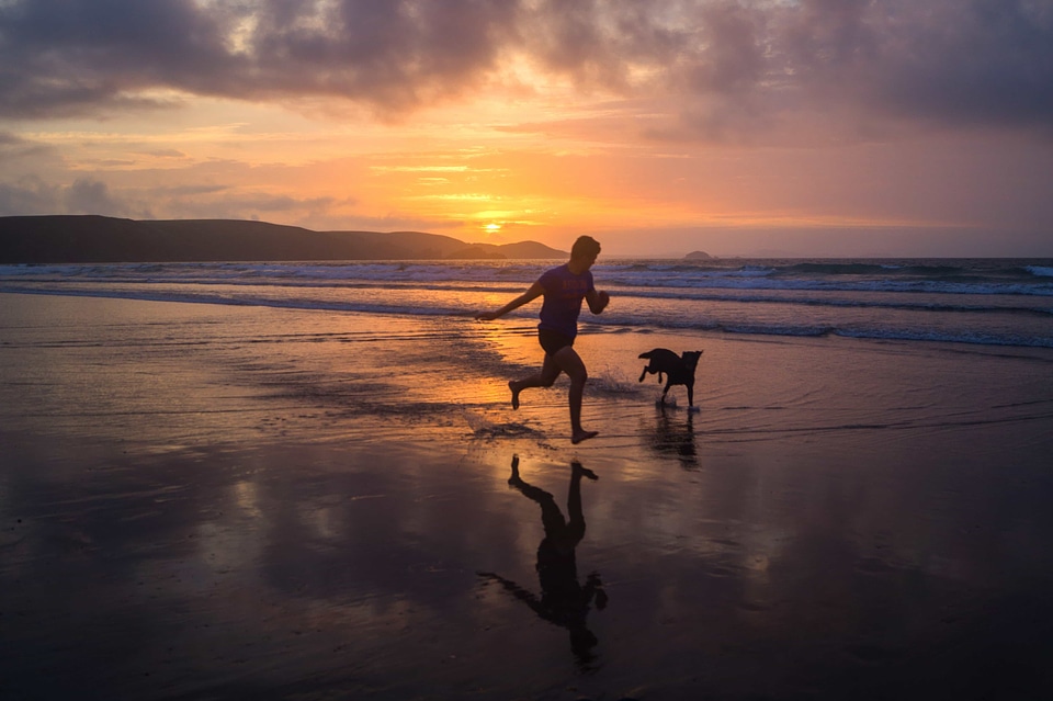 Backlight bay beach photo